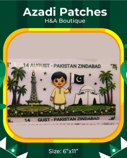Boy With Flag 3 Azadi Patch - 6"x11"