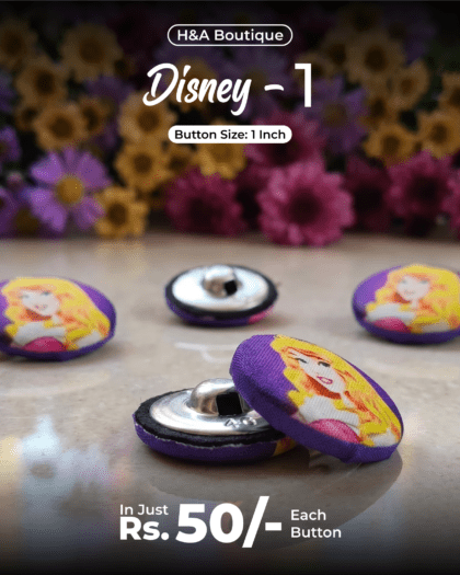 Disney 1 Funky Button - 1"