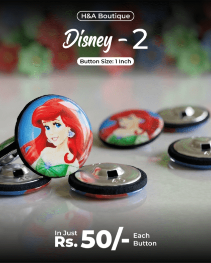 Disney 2 Funky Button - 1"