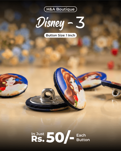 Disney 3 Funky Button - 1"