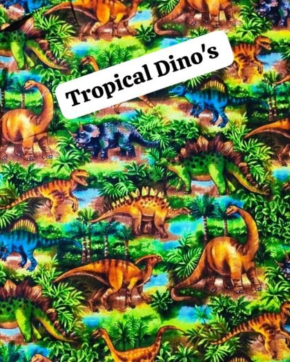 Tropical Dino's Funky Cotton - 45"