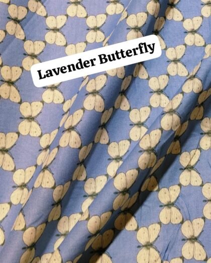Lavender Butterfly Funky Cotton - 45"