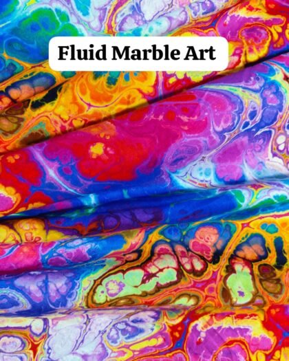 Fluid Marble Art Funky Cotton - 45"