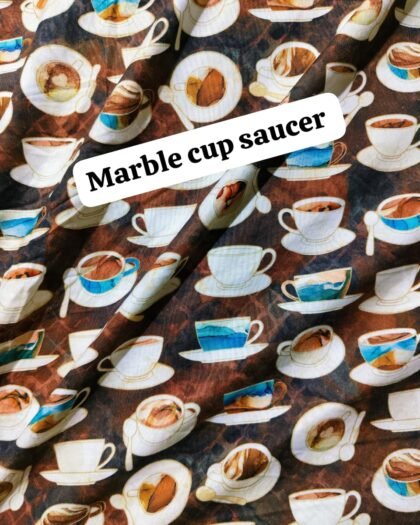 Marble Cup Saucer Funky Cotton - 45"