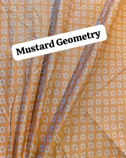 Mustard Geometry Funky Cotton - 45"
