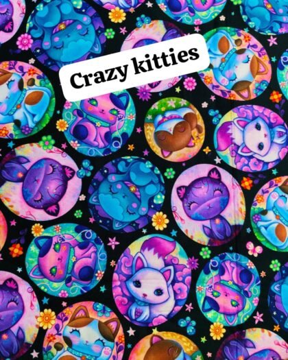 Crazy Kitties Funky Cotton - 45"