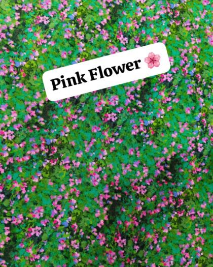 Pink Flowers Funky Cotton - 45"