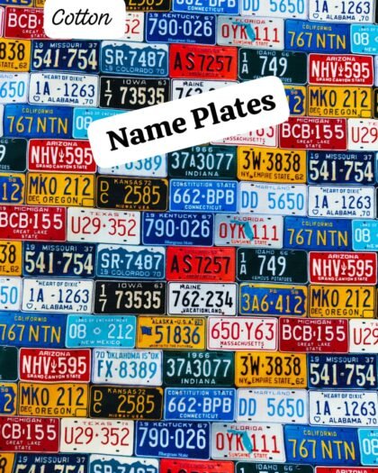 Name Plates Funky Cotton - 45"