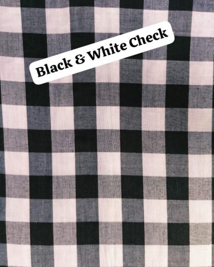 Back & White Check Funky Cotton - 45"