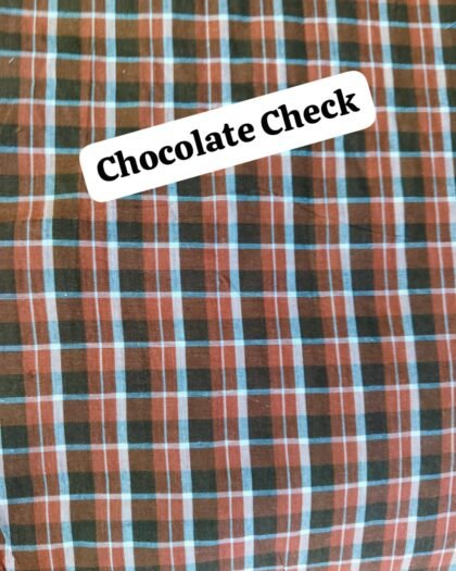 Chocolate Check Funky Cotton - 45"