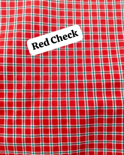 Red Check Funky Cotton - 45"