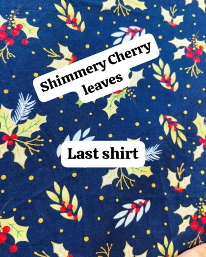 Shimmery Cheryy Leaves Funky Cotton - 45"