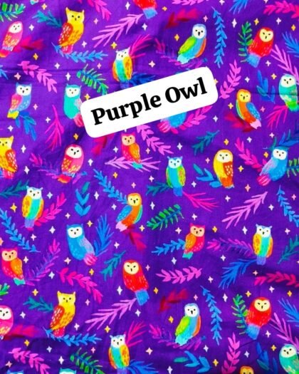 Purple Owl Funky Cotton - 45"