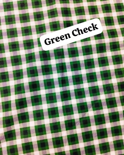 Green Check Funky Cotton - 45"