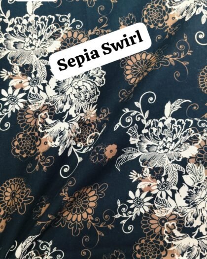 Sepia Swirl Funky Cotton - 45"