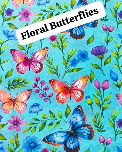 Floral Butterflies Funky Lawn — 39"