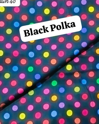 Black Polka Funky Lawn — 39"