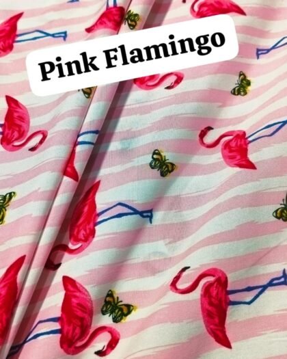 Pink Flamingo Funky Stone Linen — 63"