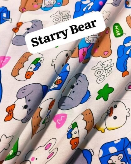 Starry Bear Funky Stone Linen — 63"
