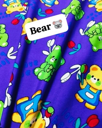Bear Funky Stone Linen — 63"