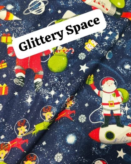 Glittery Space Shimmer Cotton — 45"