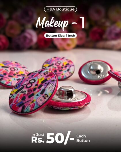 Makeup 1 Funky Button — 1"