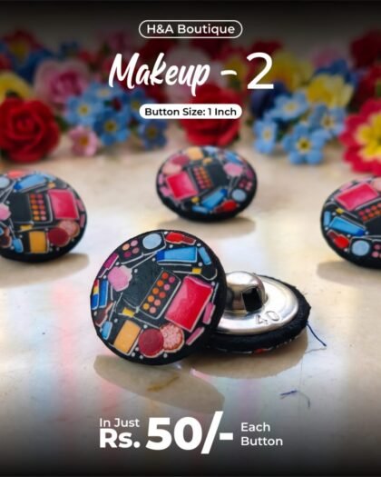 Makeup 2 Funky Button — 1"