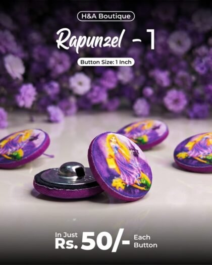 Rapunzel 1 Funky Button — 1"
