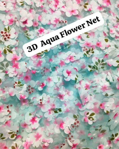3D Aqua Flower Net - Luxury Lawn 63"