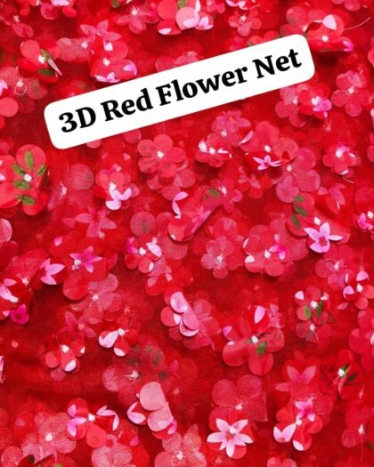 3D Red Flower Net - Luxury Lawn 63"