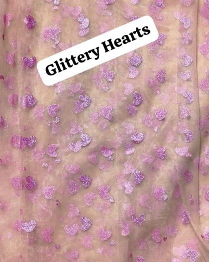 Glittery Hearts - Luxury Lawn 63"
