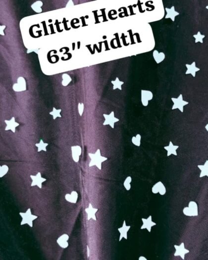 Glitter Heart Luxury Fabric — 63"