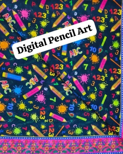 Digital Pencil Art Funky Lawn — 39"