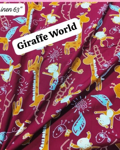 Giraffe World Funky Stone Linen — 63"
