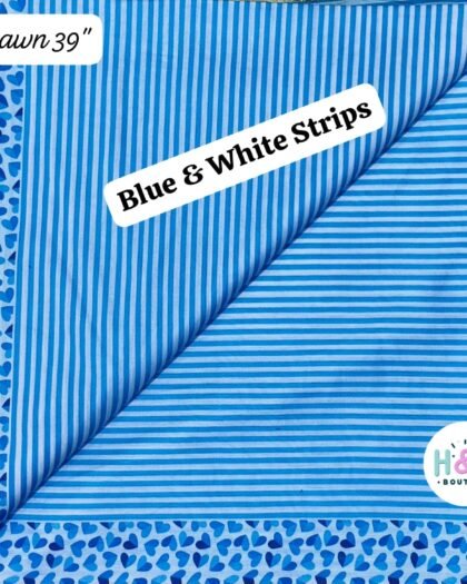 Blue & White Strips - Funky Lawn 39"
