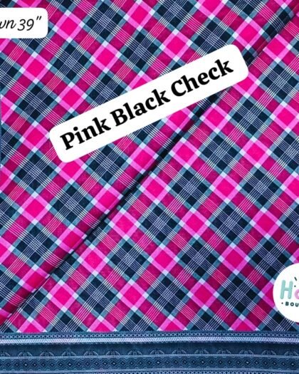 Pink Black Check - Funky Lawn 39"