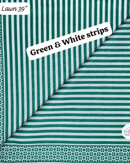 Green & White Strips - Funky Lawn 39"