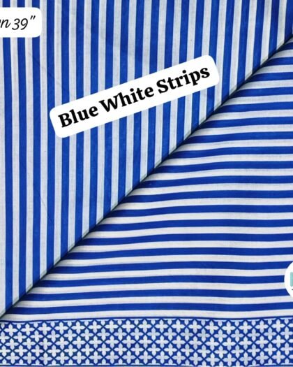 Blue White Strips - Funky Lawn 39"
