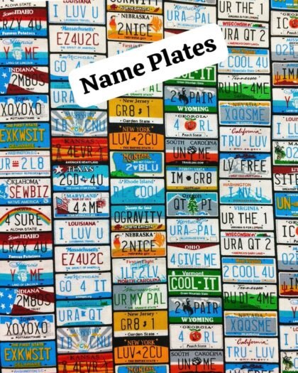 Name Plate - Funky Cotton 45"