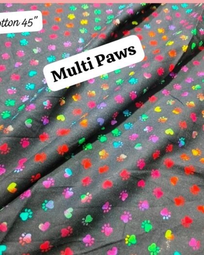 Multi Paws Funky Cotton — 45"