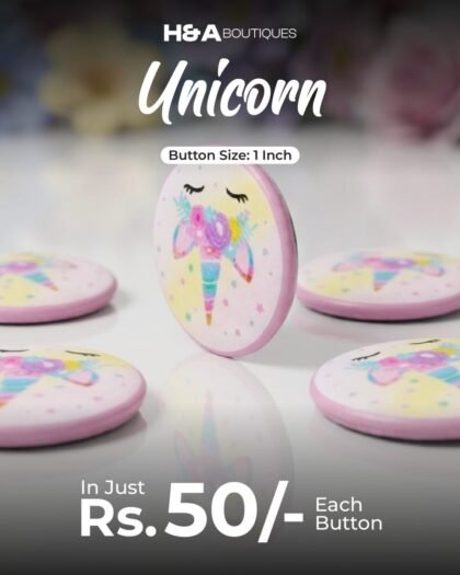 Unicorn Funky Button — 1"