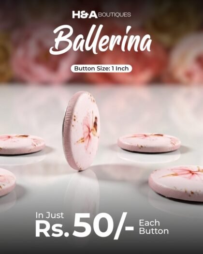 Ballerina Funky Button — 1"
