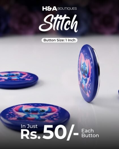 Stitch Funky Button — 1"