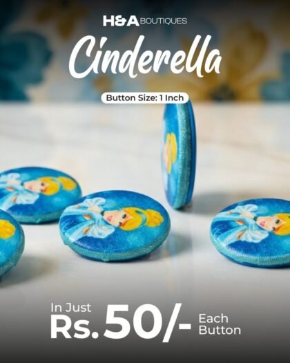 Cinderella Funky Button — 1"