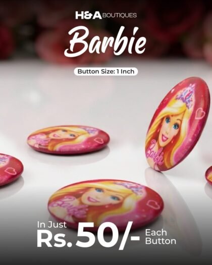 Barbie Funky Button — 1"