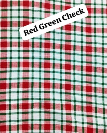 Red Green Check - Check Cotton — 45"