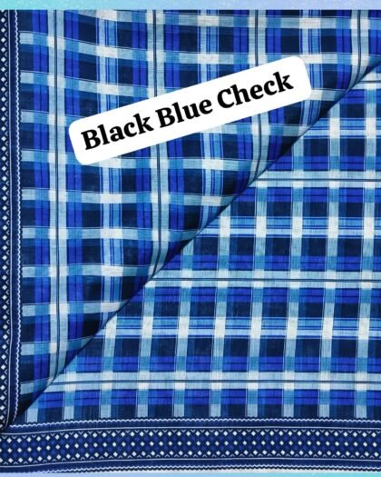 Black Blue Check - Funky Khaddar 39"
