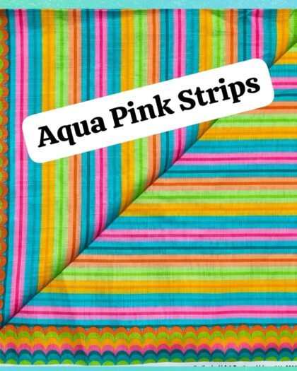 Aqua Pink Srips - Funky Khaddar 39"
