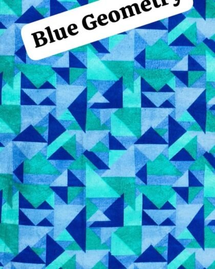 Blue Geometry Funky Felaline — 45"